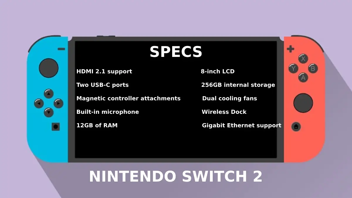 The Nintendo Switch 2 Has 12GB RAM, 256GB Storage And $500 Price